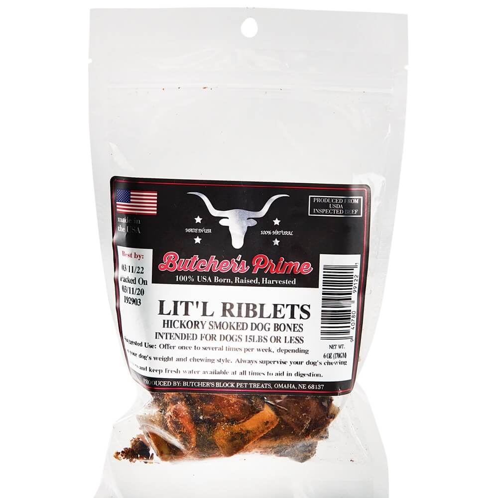 Butcher's Prime Lit'l Riblets Dog Bone Treats, 5-Pack