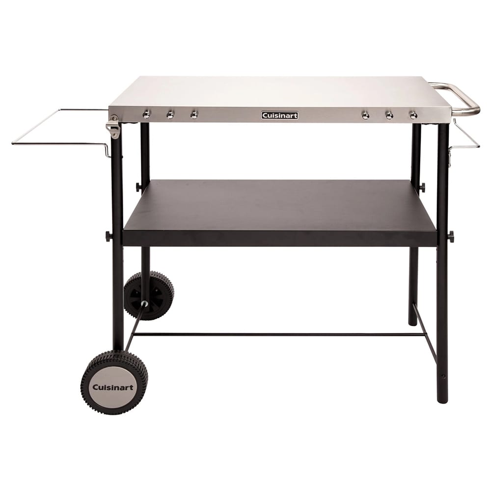 Cuisinart Outdoor BBQ Prep Cart, Black/Stainless