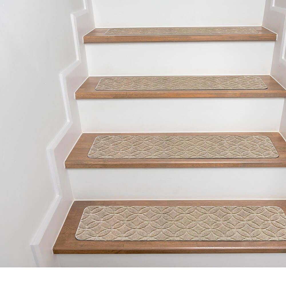 Peel & Stick Non-Slip Embossed Stair Treads, 4 Pack