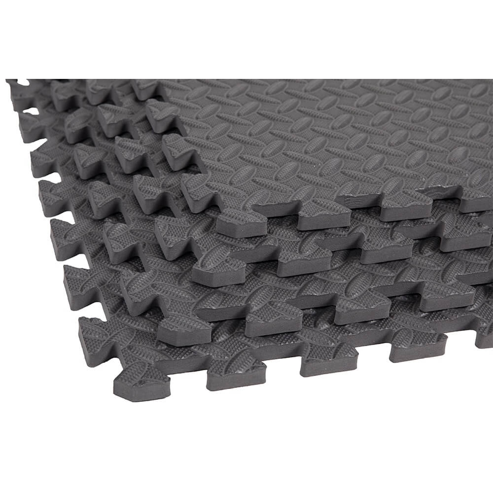 Anti-Fatigue Gray Floor Mats, 4 Count