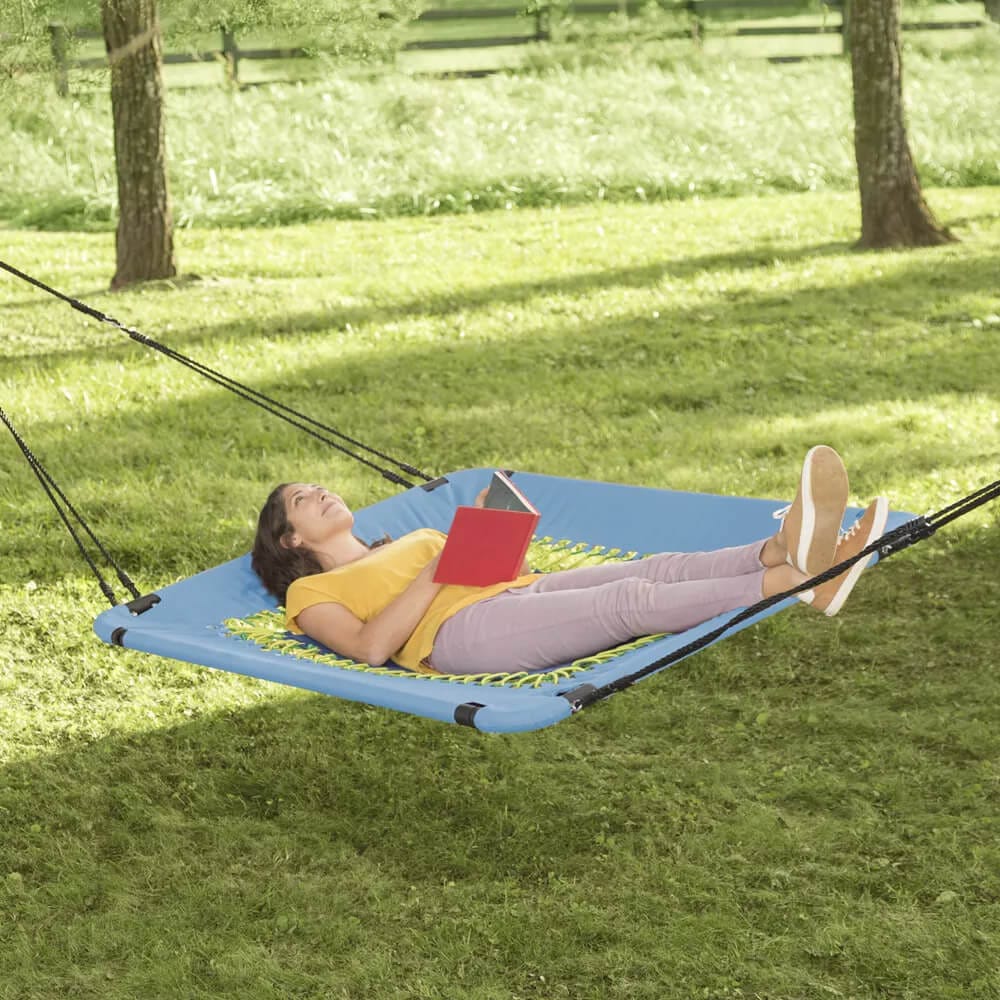 HearthSong 60" 2-in-1 Bungee Hammock Swing for Kids