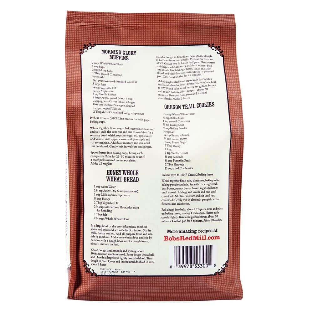 Bob's Red Mill Stone Ground Whole Wheat Flour, 5 lbs