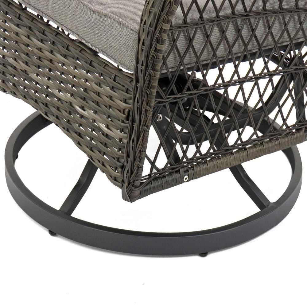 Chelsea Collection 3-Piece Swivel Wicker Bistro Set