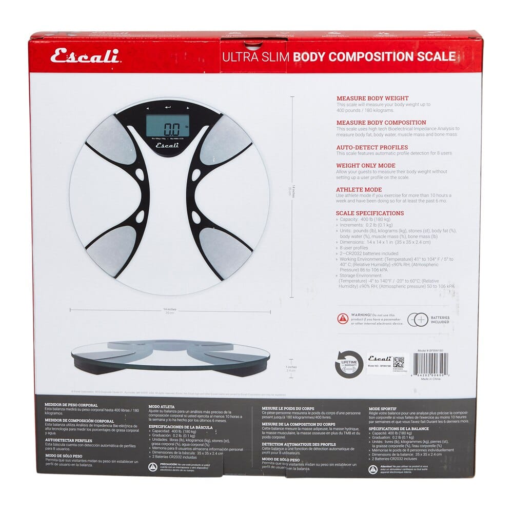 Escali Ultra Slim Body Composition Weight Scale