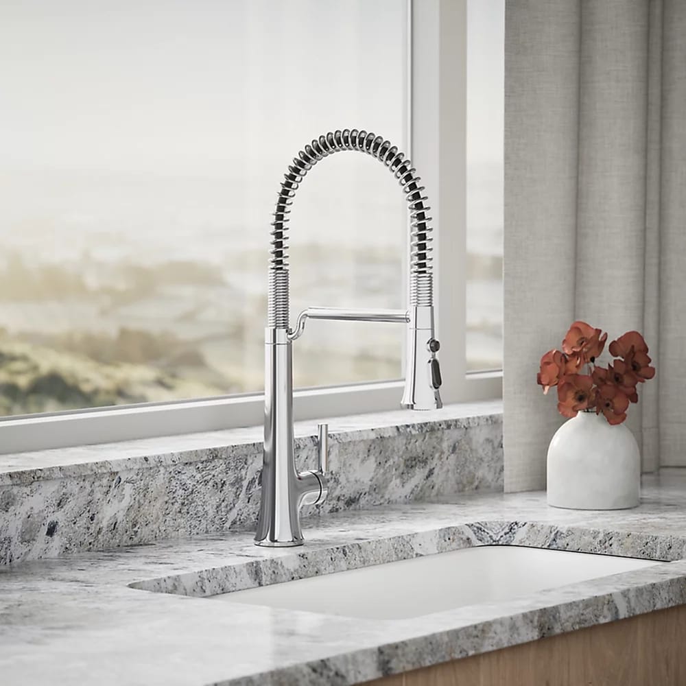 KOHLER Pull-Down Kitchen Sink Faucet, Polished Chrome