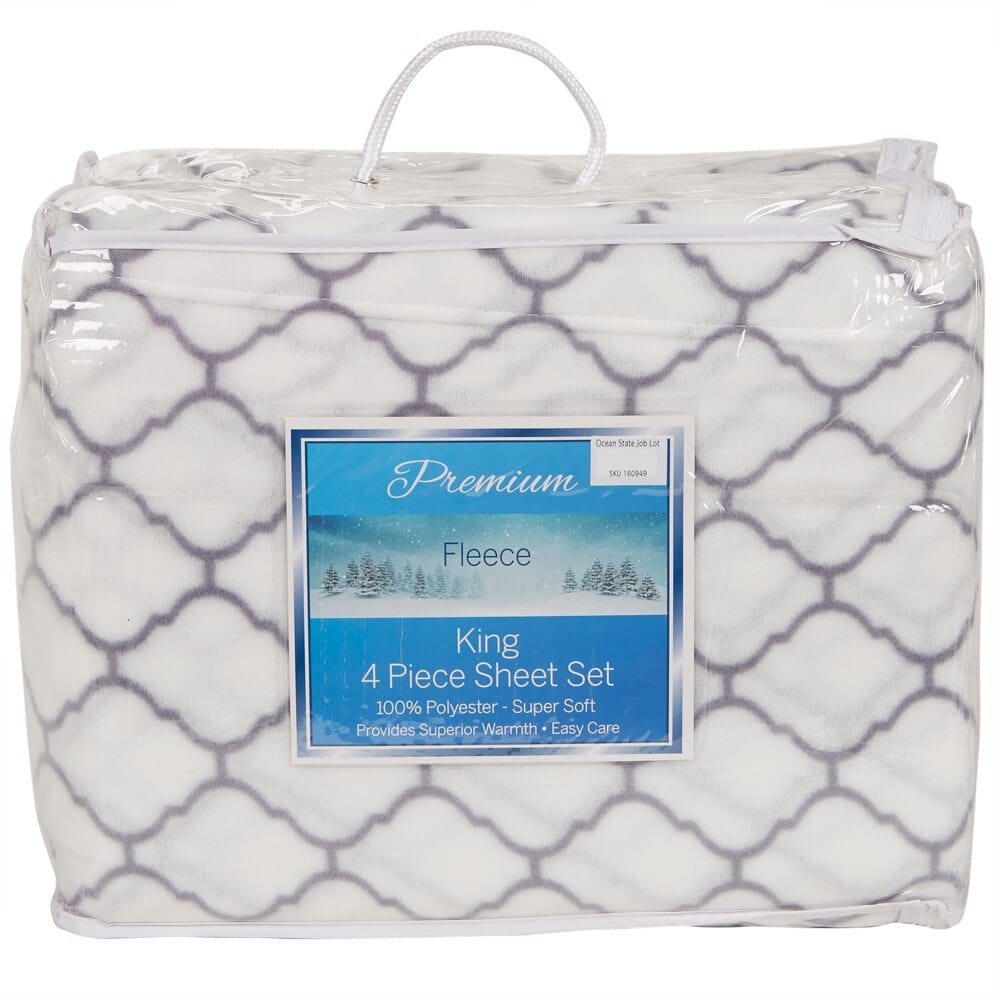 Soft Home Premium Fleece King Sheet Set, 4-Piece