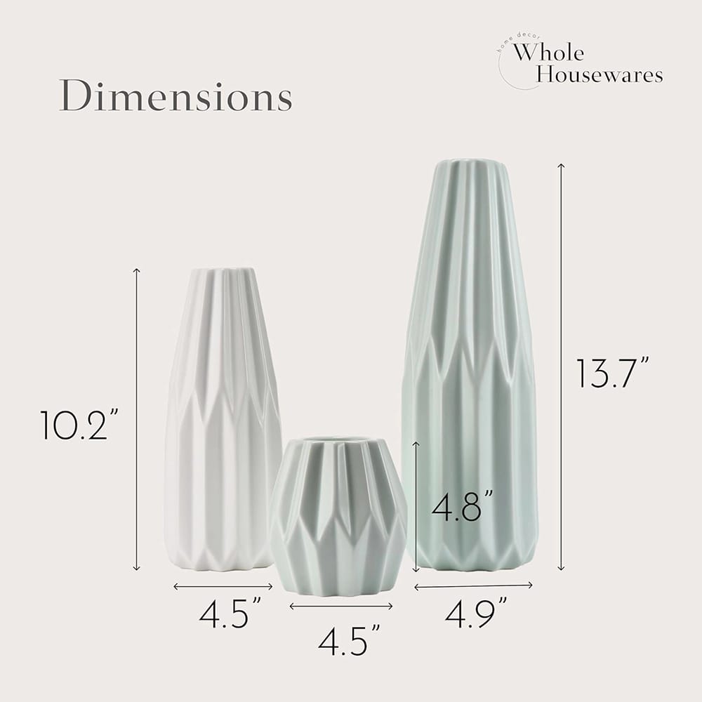 Modern Ceramic Vases, Set of 3