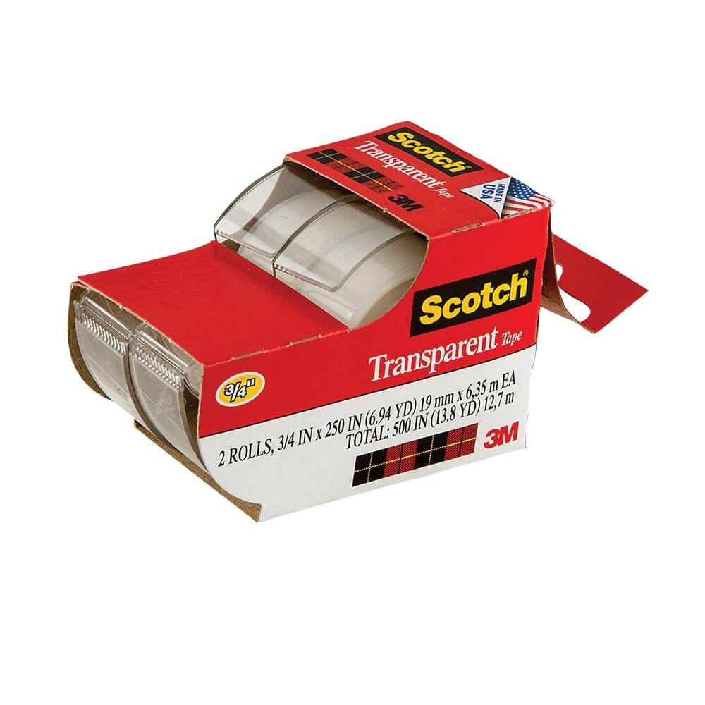 Scotch Transparent Tape, 2-Count