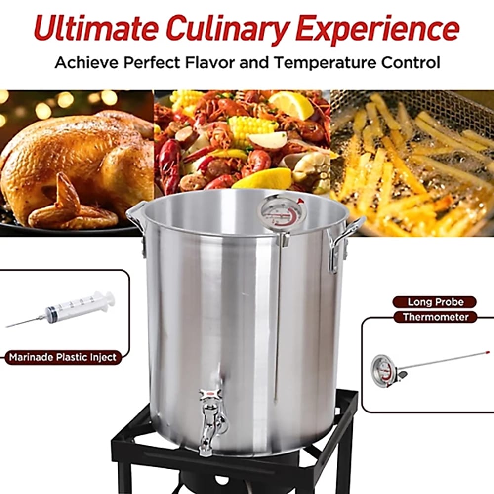 Red Mountain Valley 36 qt. Outdoor Camping Fryer with Drain Valve