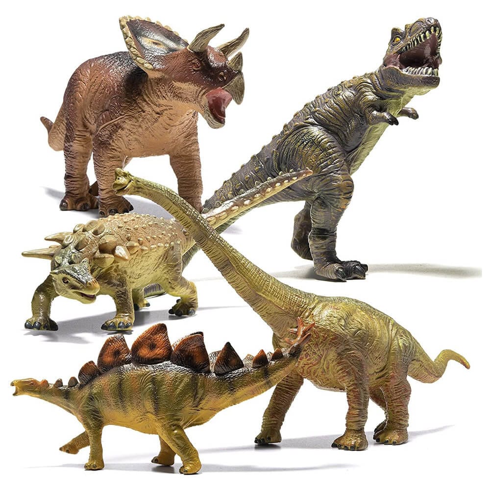 Prextex Giant Dinosaur Toy Figures Set, 5 Piece