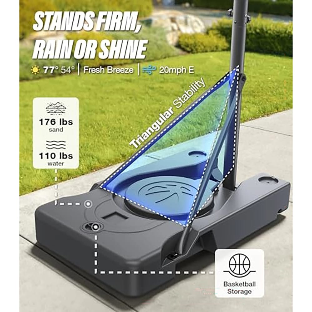10' Adjustable Basketball Hoop