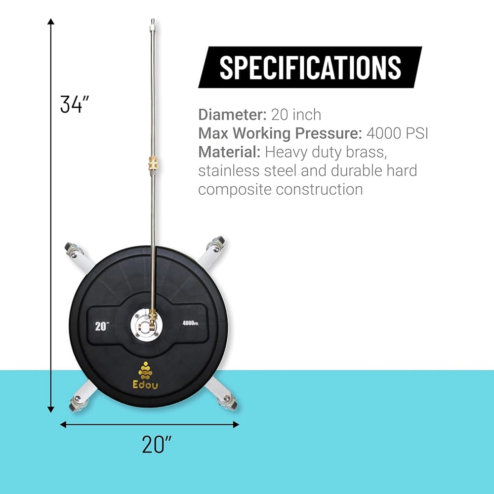 Edou Direct 20" Surface Cleaner, Black