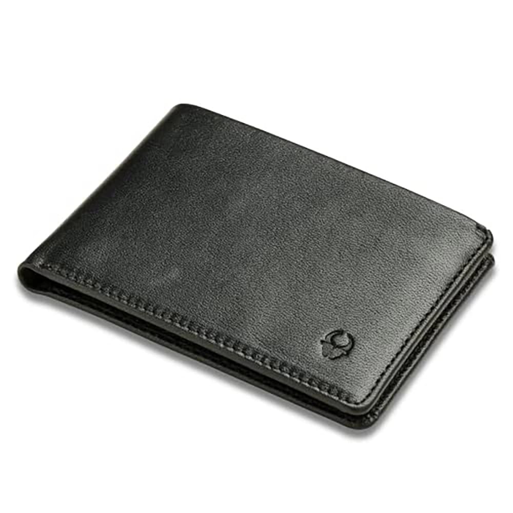 DONBOLSO Slim Leather Billfold Wallet, Black