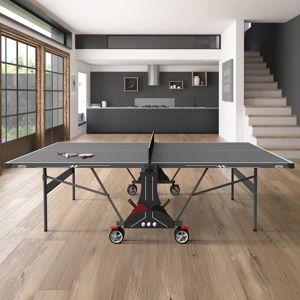 KETTLER Stealth Indoor Table Tennis Table 2-Player Bundle