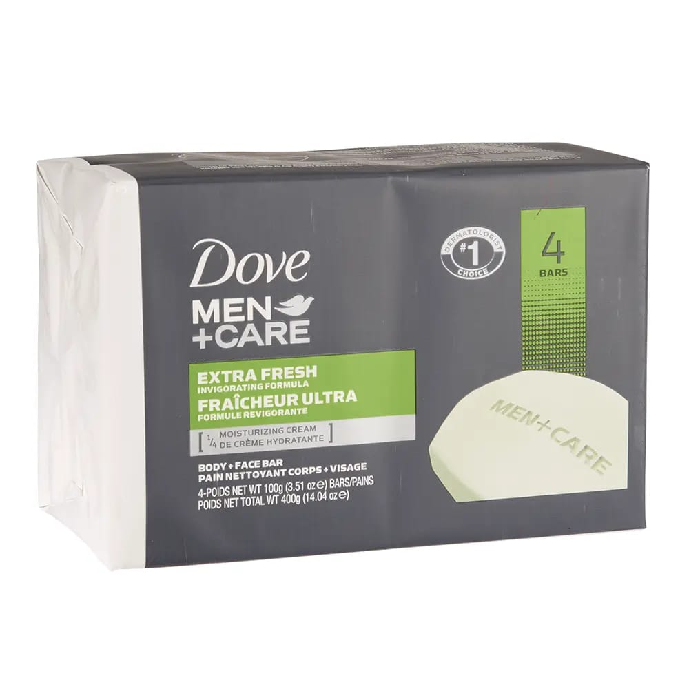 Dove Men+Care Extra Fresh Bar Soap, 4 pk