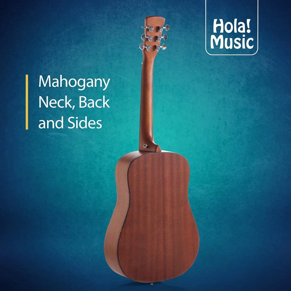 Hola! Music Acoustic Guitar, Natural Satin Finish