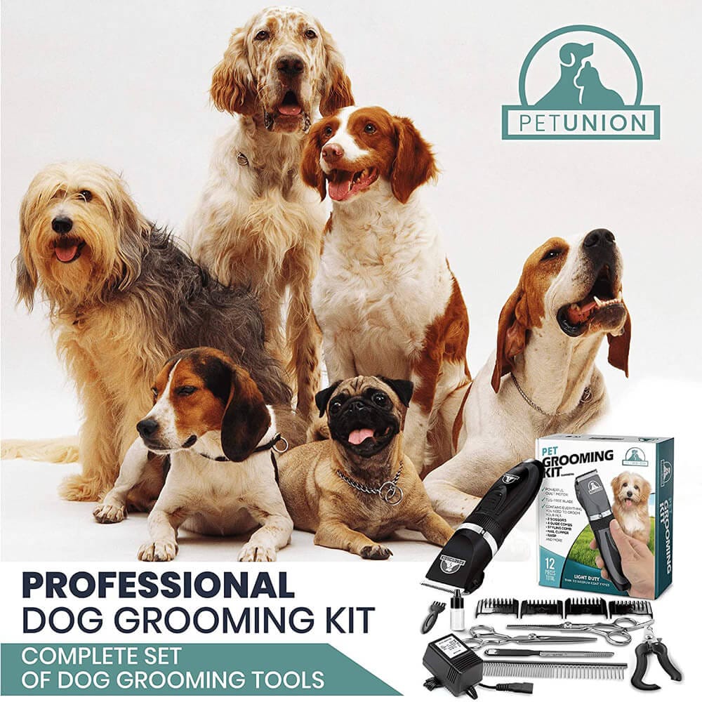 Pet Union Professional Pet Grooming Kit, Black