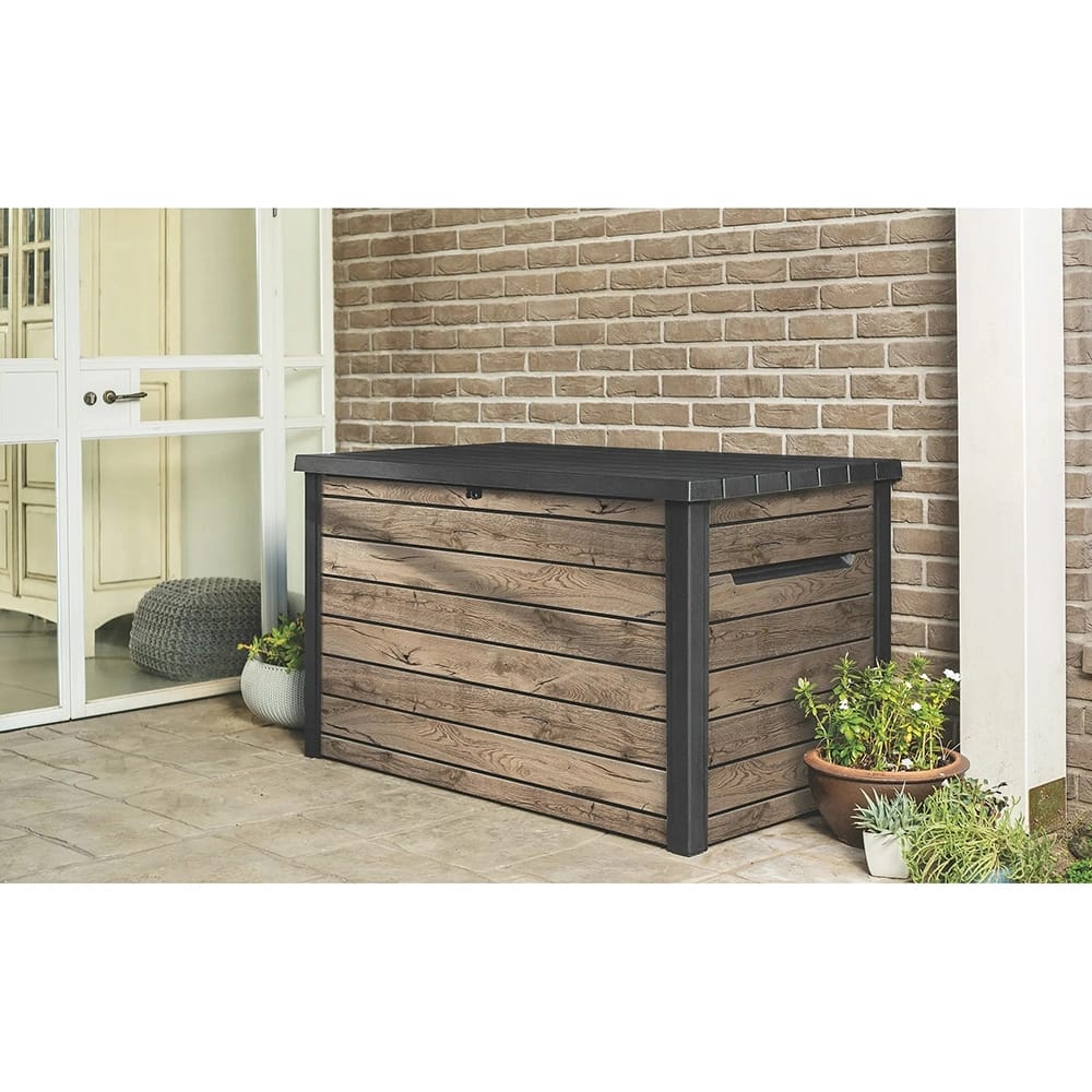 Keter XXL 230 Gallon Resin Outdoor Deck Box, Brown