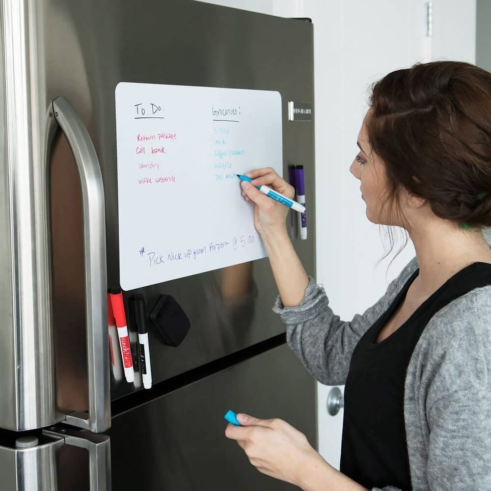 Cinch! 18" x 13" Magnetic Dry Erase Whiteboard Sheet for Kitchen Fridge