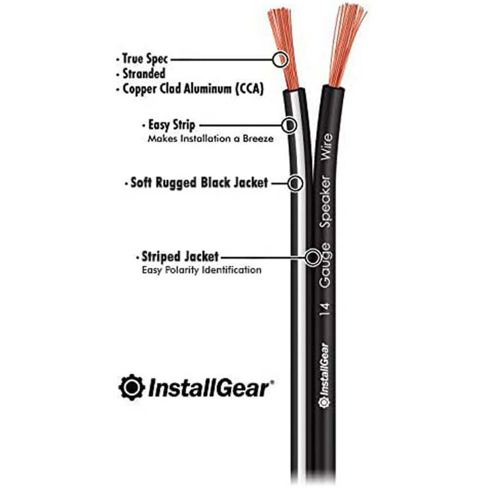 Rockville MARINE 14G50 OFC White Speaker Wire - 14 Gauge, 50 Foot, 100% Oxygen-Free Copper, Waterproof For Marine Use