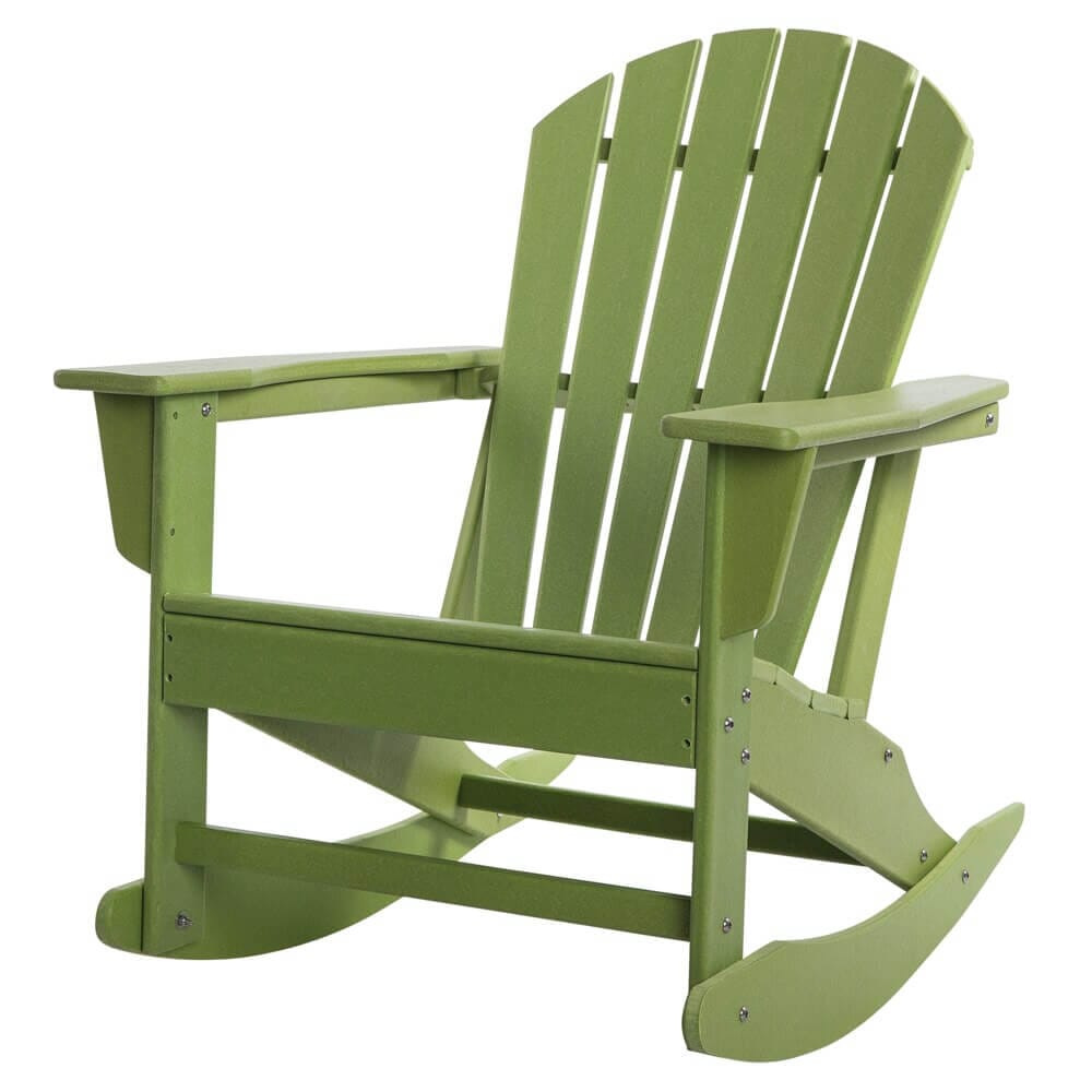 All-Weather Adirondack Rocking Chair, Green