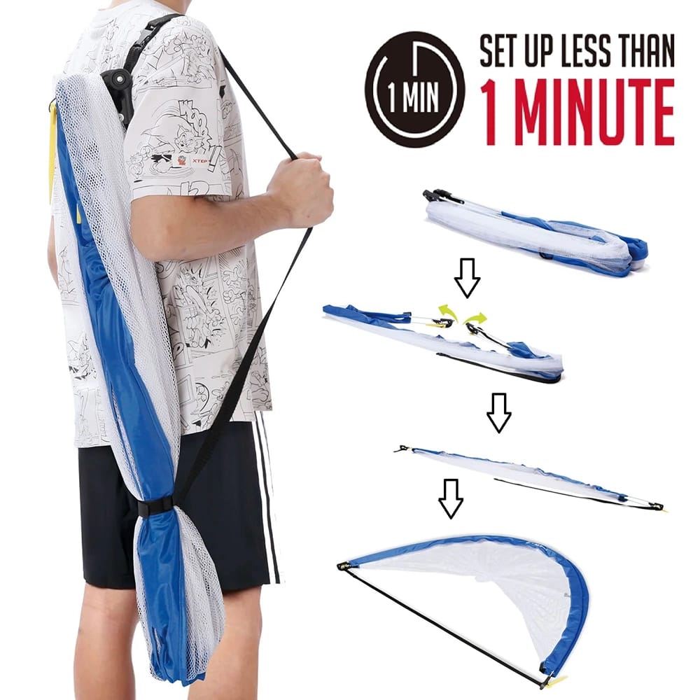 E-Jet Sport 6' x 4' Portable Soccer Net, Blue