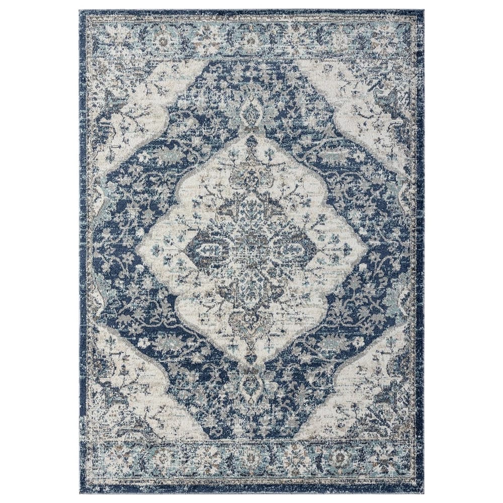 Euston 8'8" x 12'6" Modern Area Rug, Blue