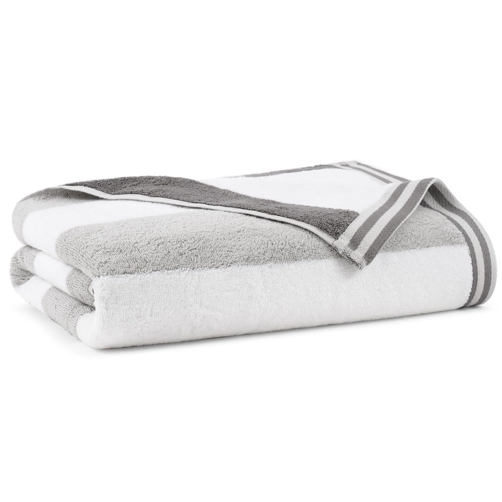 Aston and Arden Reversible Resort Towel, Light Gray/Dark Gray, 70" x 35"