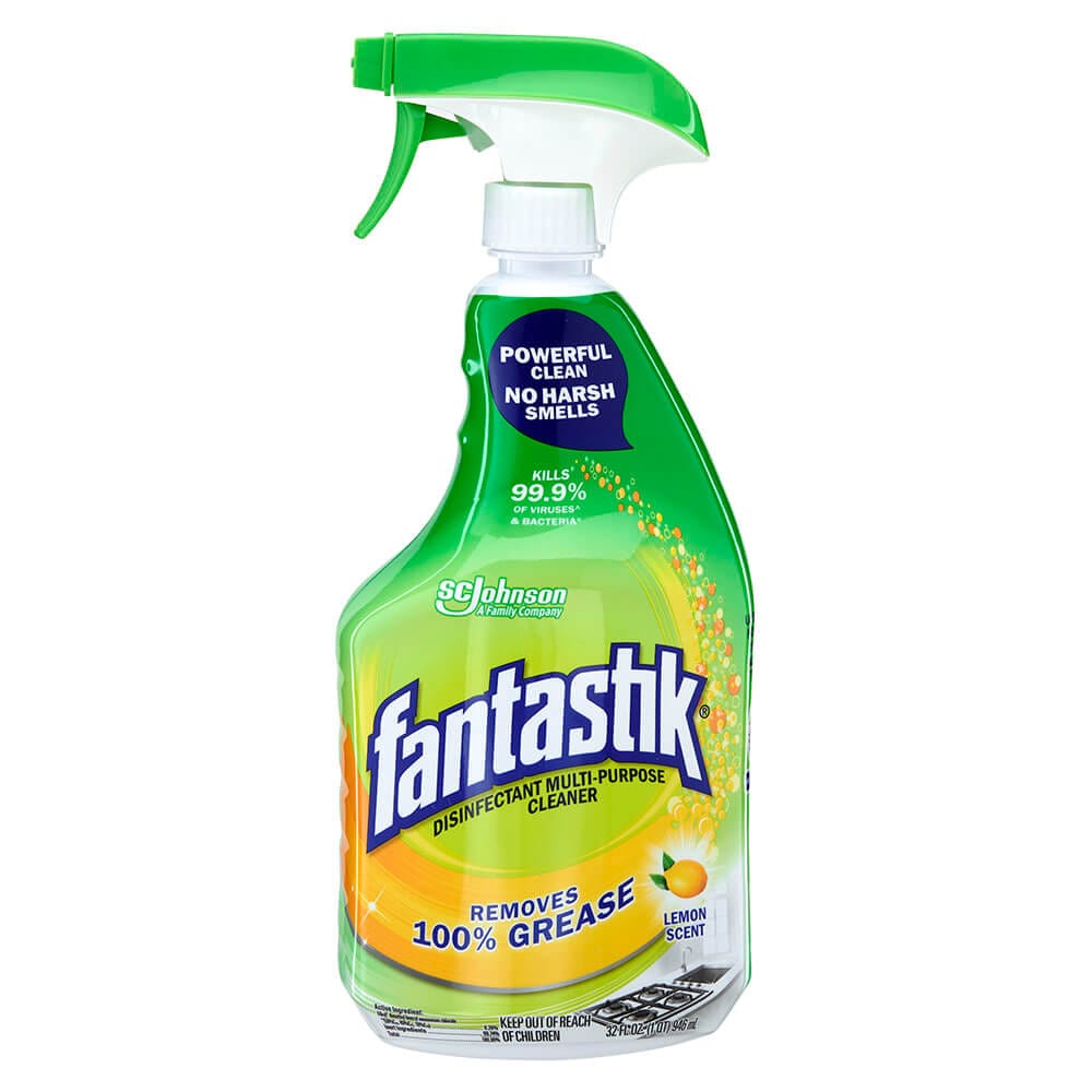 Fantastik Lemon Scent Disinfectant Multipurpose Spray Cleaner, 32 oz