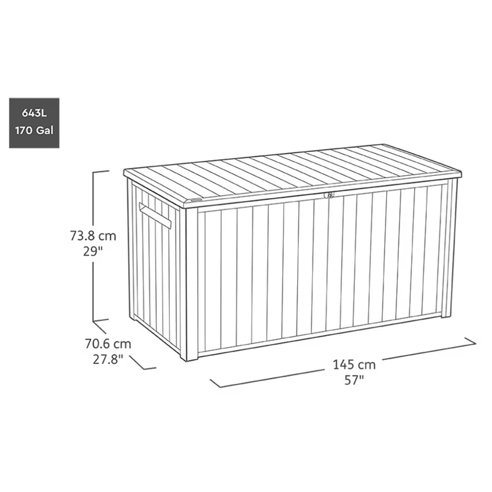 Keter 170-Gallon Deck Box, White