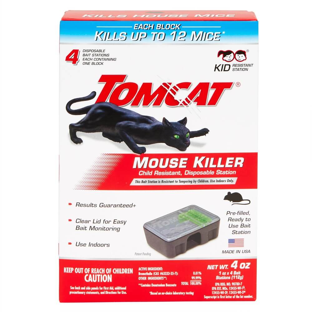 Tomcat Mouse Killer Disposable Bait Station, 4-Count