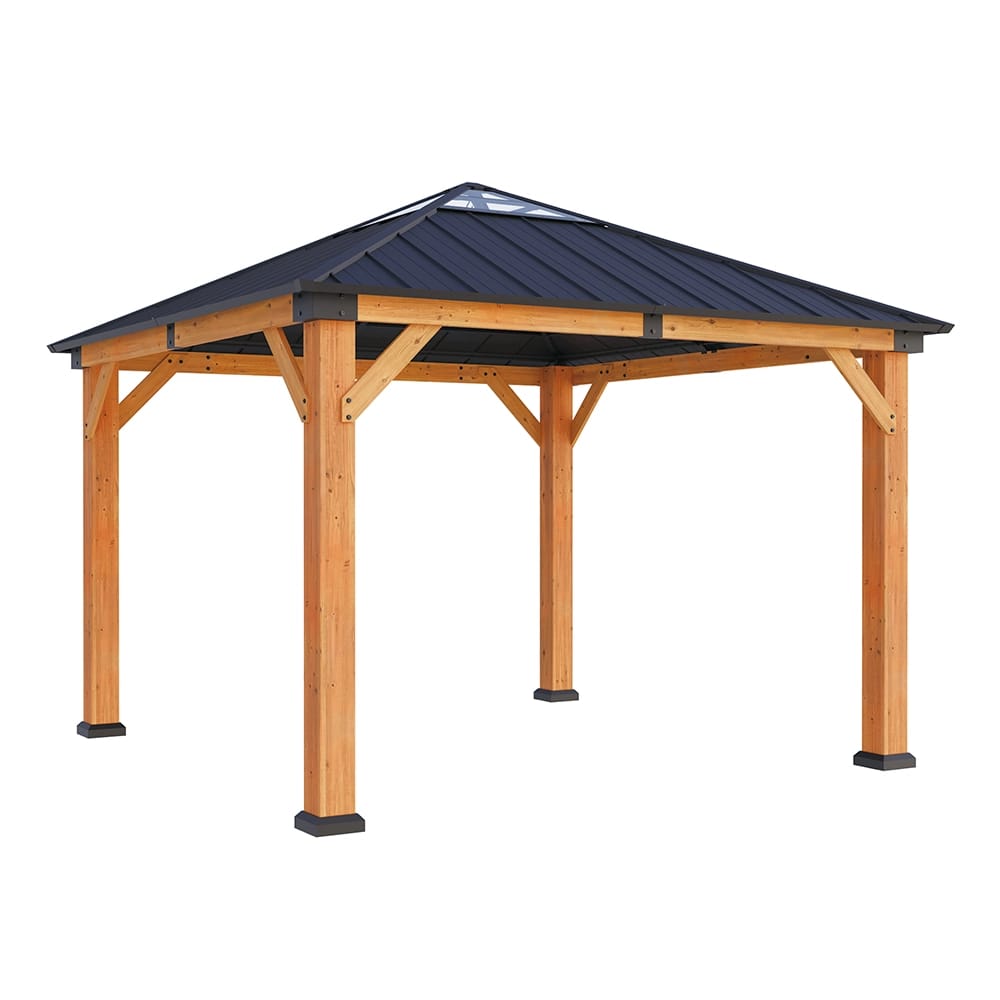 Rockport 11' x 11' Cedar Wood Hard Top Gazebo
