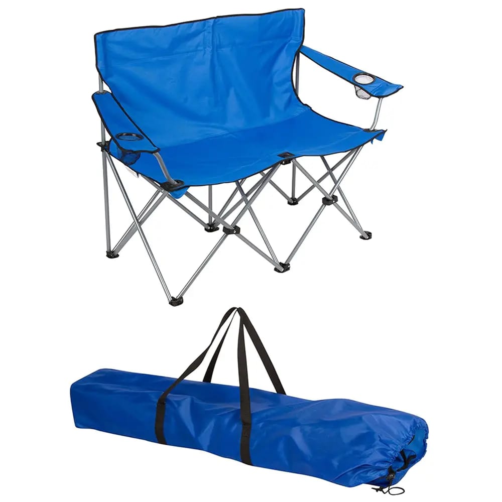Loveseat Style Double Camp Chair, Blue