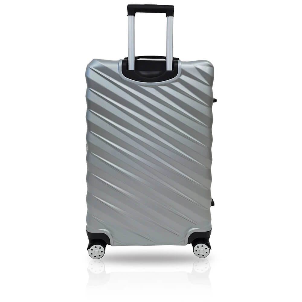 TUCCI Italy Storto 3-Piece (20", 24", 28") Luggage Set, Silver White