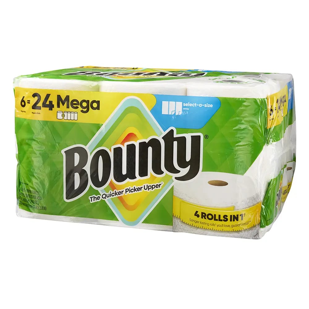 Bounty Paper Towels, 6 Mega Rolls