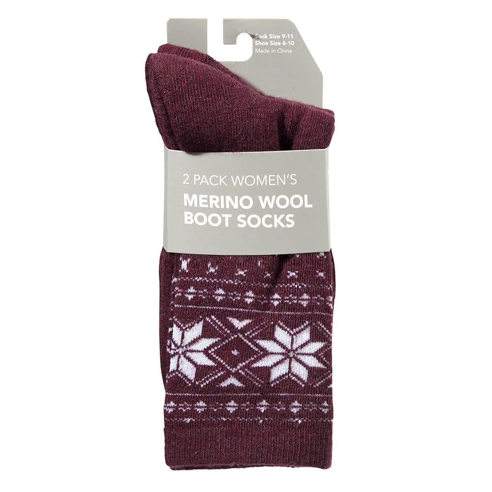 Women's Merino Wool Active Socks, 2 Pack