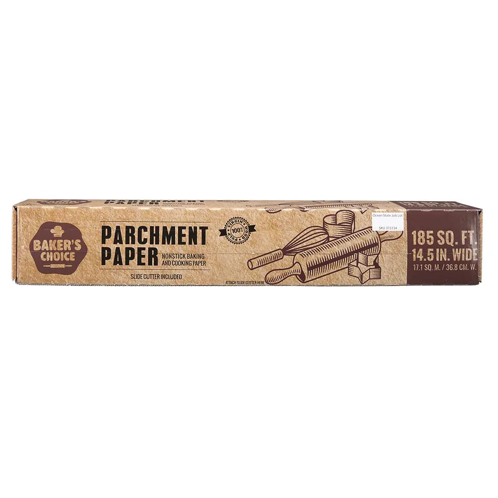 Baker's Choice Parchment Paper with Slide Cutter, 185 sq ft