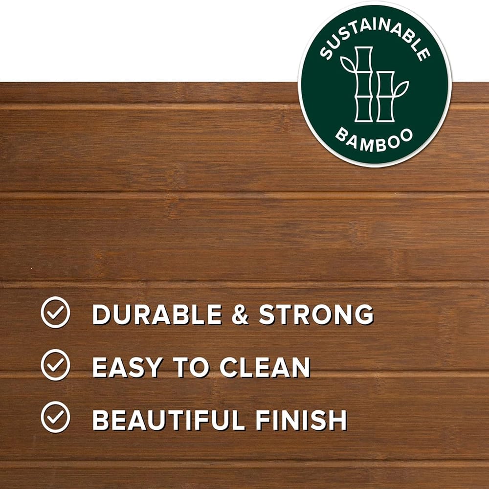 Zinus Suzanne Platform Bed with Headboard Shelf, King, Brown/Black