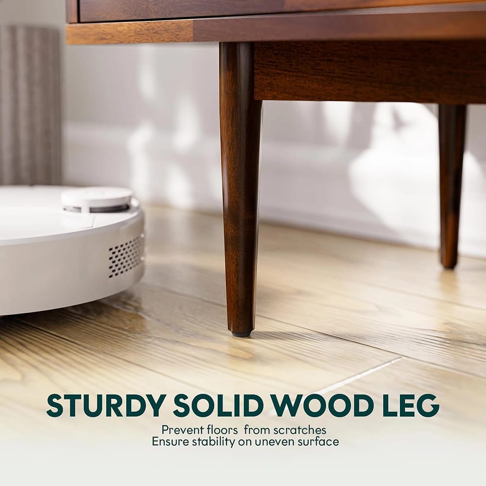 Bme Solid Wood Oliver TV Stand, Walnut