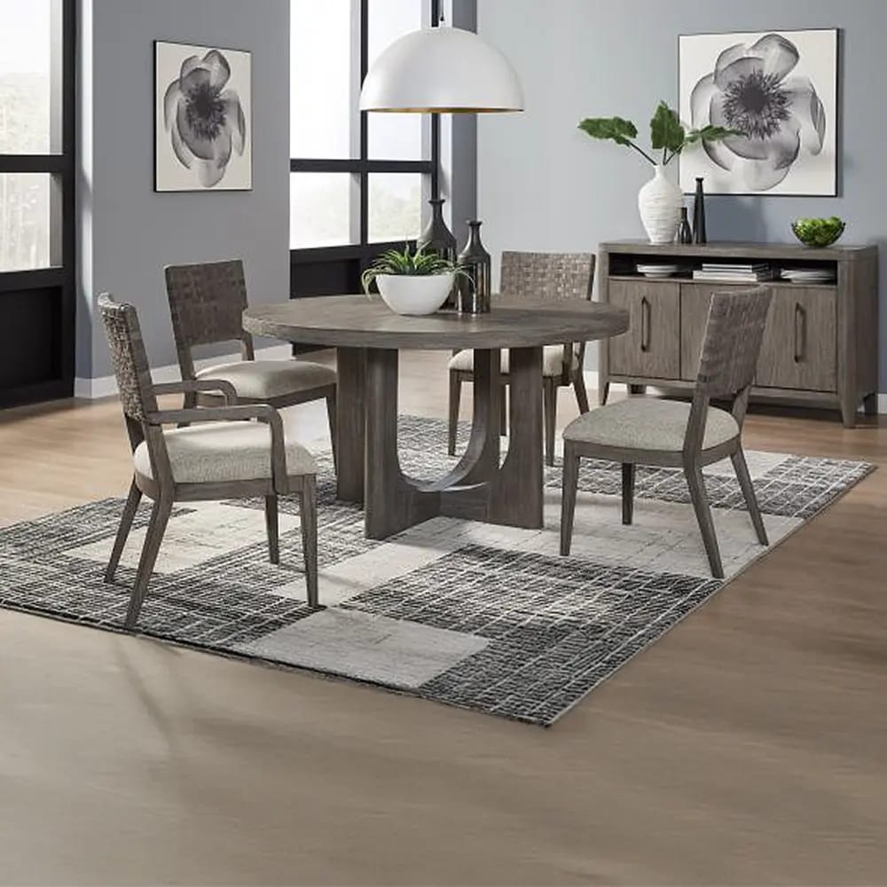 Drew & Jonathan Home Castleton Upholstered Arm Chair, Set of 2, Gray
