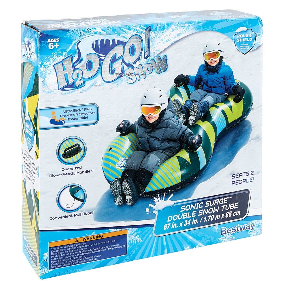 Bestway H2OGO! Snow Sonic Surge Double Snow Tube, 67" x 34"