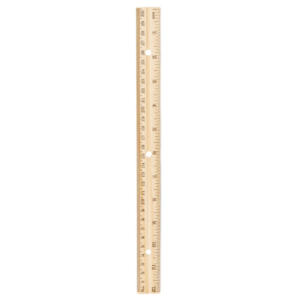 Office Direct 12" Wood Rulers, 2-Count