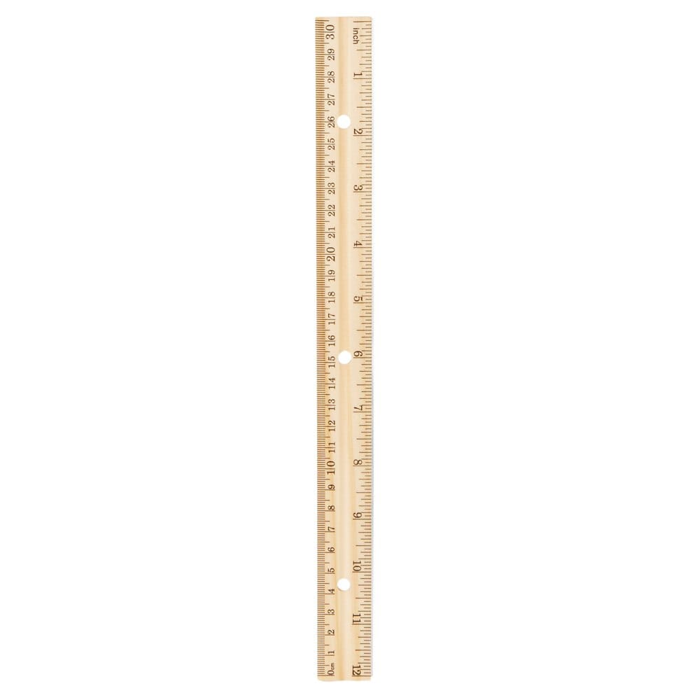 Office Direct 12" Wood Rulers, 2-Count