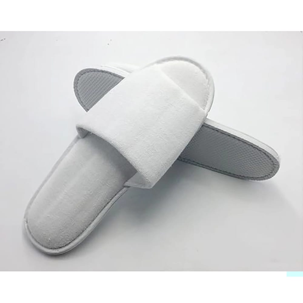 TravelWell Open Toe Spa Slippers for Women, Large 9-10.5W/9-10M, 12 Pack