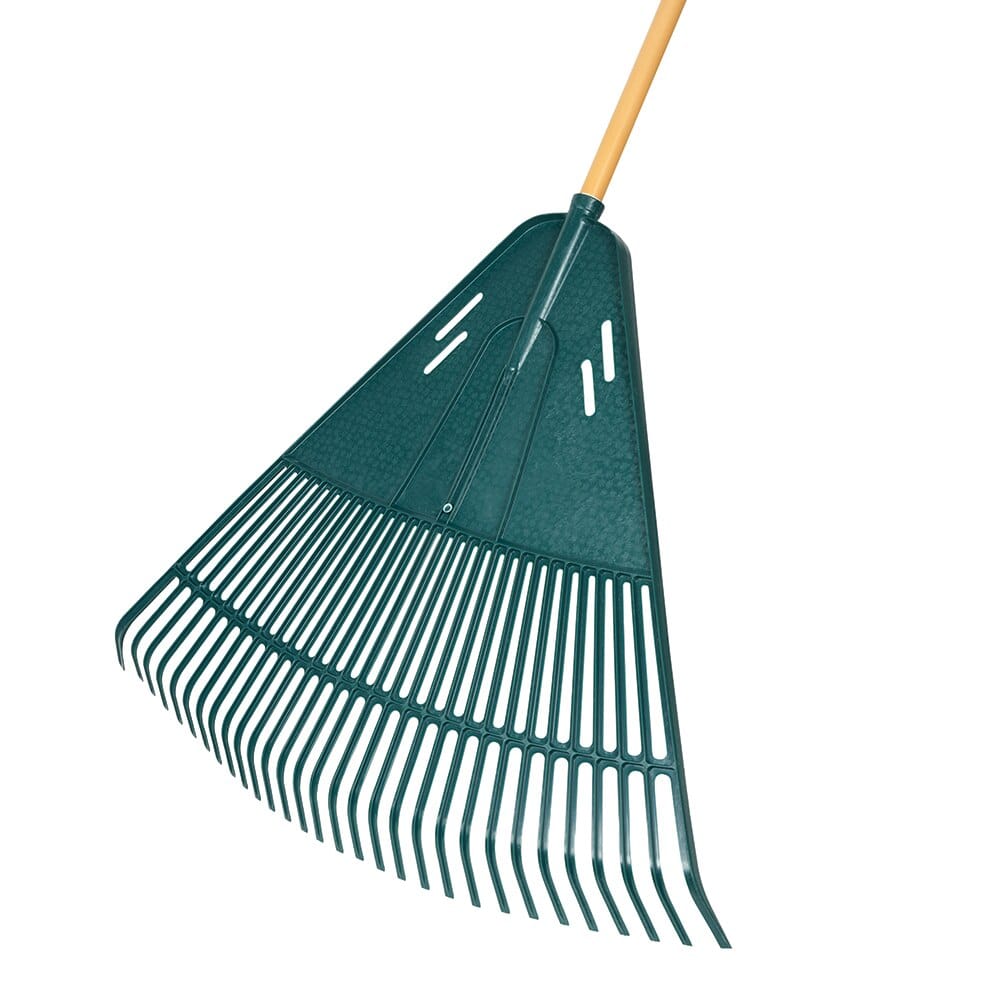 33" Plastic Leaf Rake with Foam Grip Handle