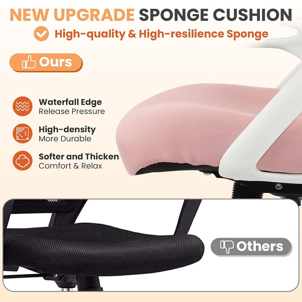 HYLONE Adjustable Ergonomic Office Chair, Pink