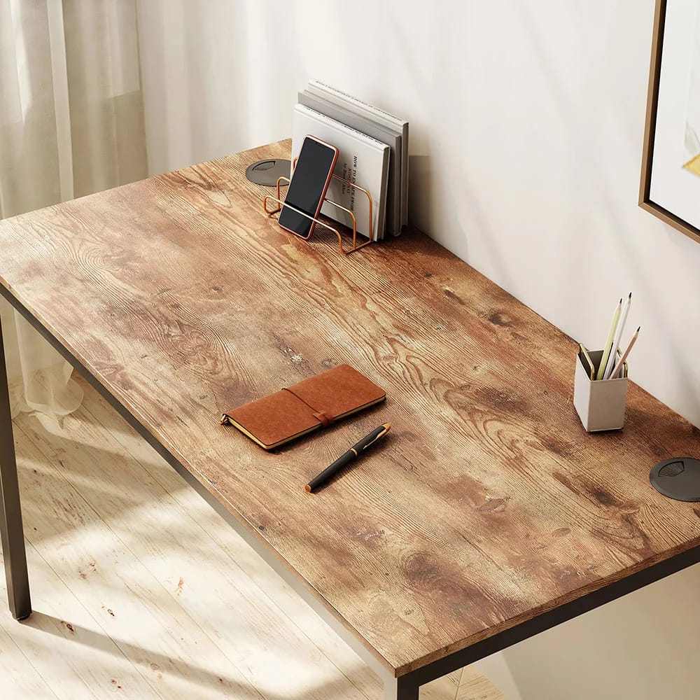 Eureka Ergonomic Computer Desk, Rustic Brown