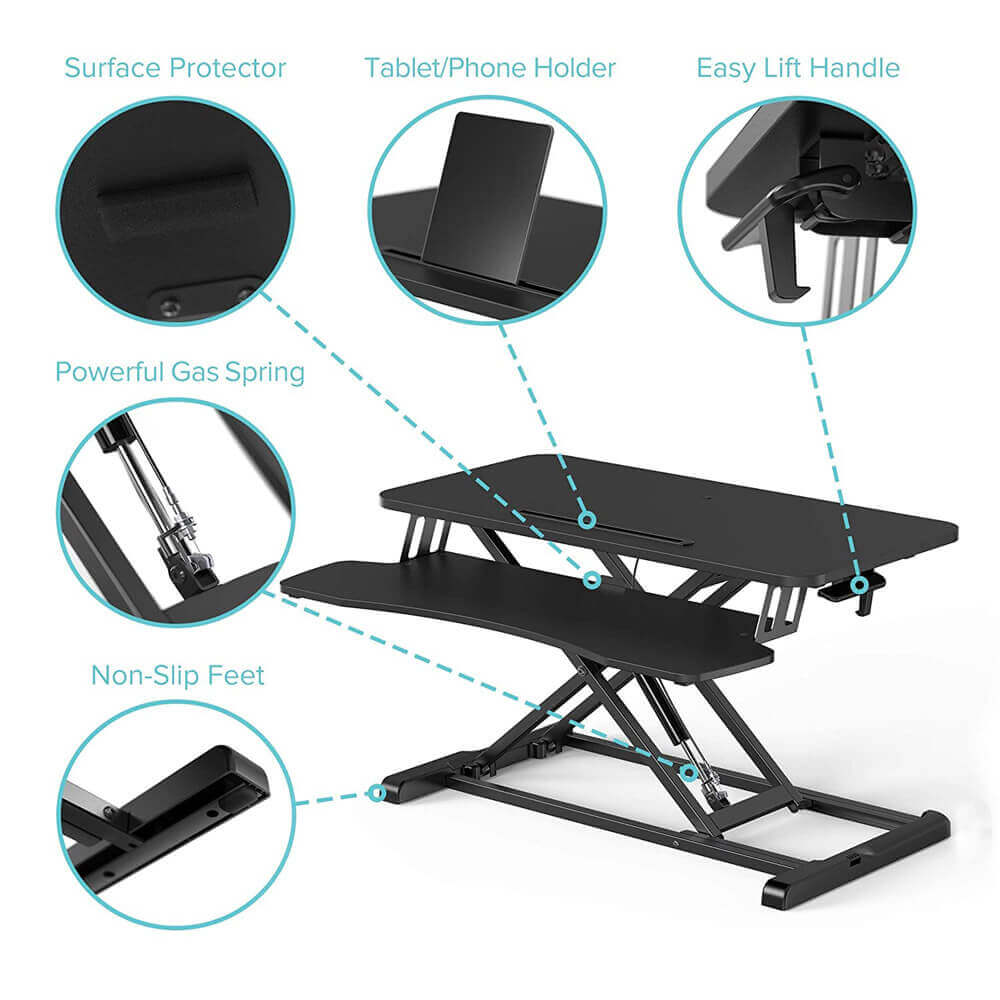RIF6 32" Adjustable Height Standing Desk Converter