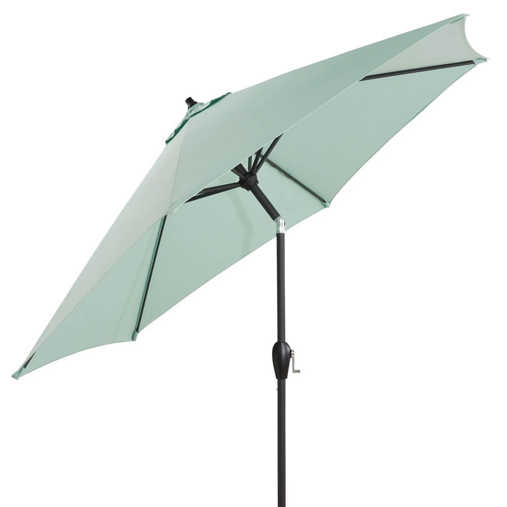 Sunbrella 9' Patio Umbrella with Crank & Tilt, Mist