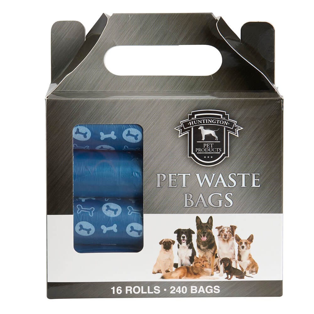 Huntington Pet Products Waste Bags, 16 Rolls